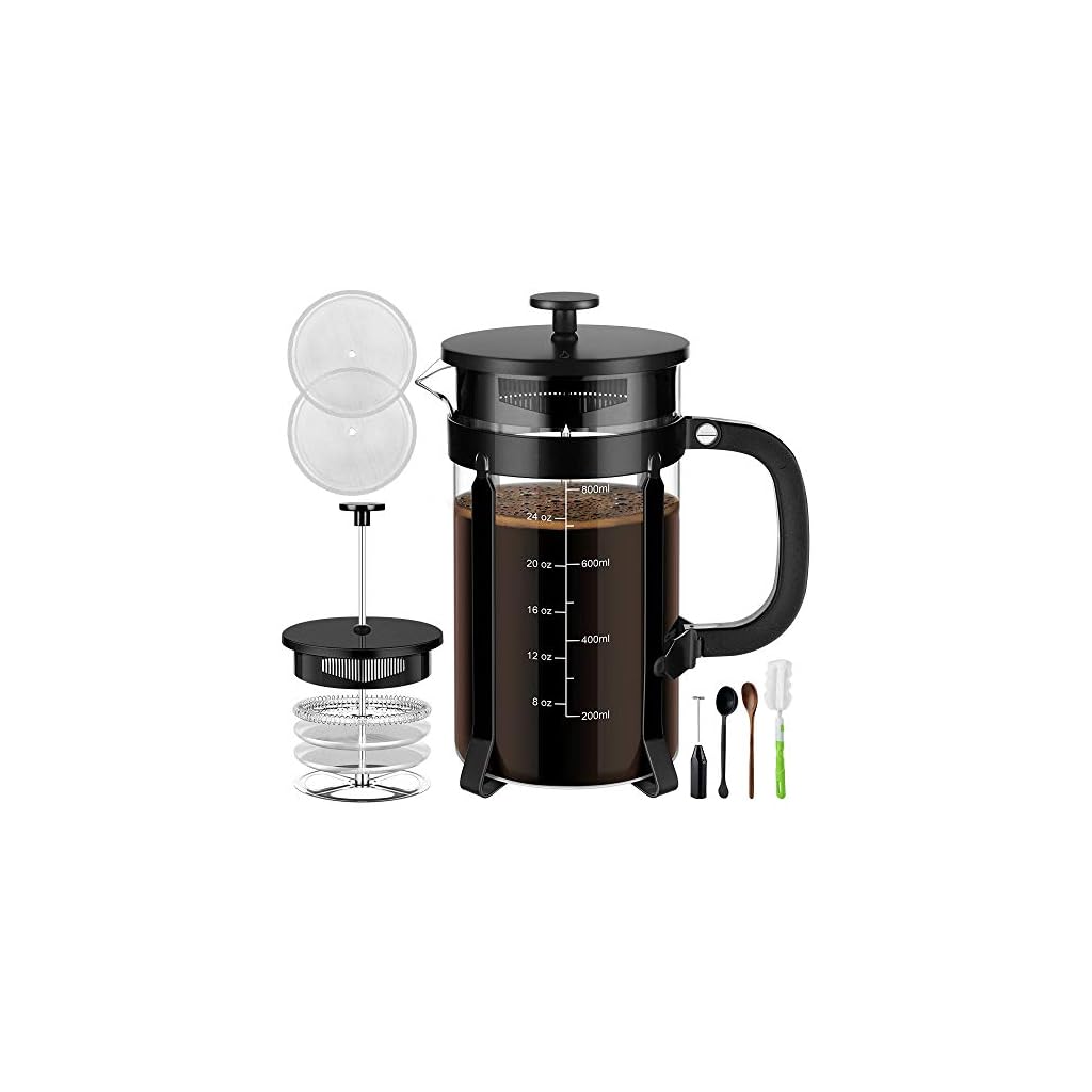Veken French Press Coffee (12 oz) 304 Grade Stainless Steel Tea Maker