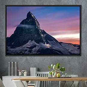 signwin Framed Canvas Wall Art Snow Mountain Cool...