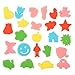 Tinksky Sponge Painting 24pcs Watercolor Sponge Shapes Early Learning Sponge for DIY Craft Painting(Random Pattern)