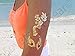 Metallic Temporary Tattoos for Women Teens Girls - 8 Sheets Gold Silver Temporary Tattoos Glitter Shimmer Designs Jewelry Tattoos - 100+ Color Flash Fake Waterproof Tattoo Stickers (Aruba)