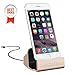 Lazaga iPhone Charging Dock, iPhone Desk Stand,Charge and Sync Stand for iPhone 7/7Plus iPhone 6/6Plus/6s iPhone 5/5Plus/5s ipad, iPhone docking Station (2.Gold)