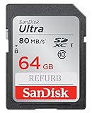 SanDisk ULTRA PLUS 64GB SDXC Card UHS-I Class 10 80MB/s SDSDUNC-064G-GN6IN (Certified Refurbished)