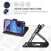 Arae Case for iPhone Xs Max PU Leather Wallet case Cover [Stand Feature] with Wrist Strap and [4-Slots] ID&Credit Cards Pocket for iPhone Xs Max 6.5 inch - Black