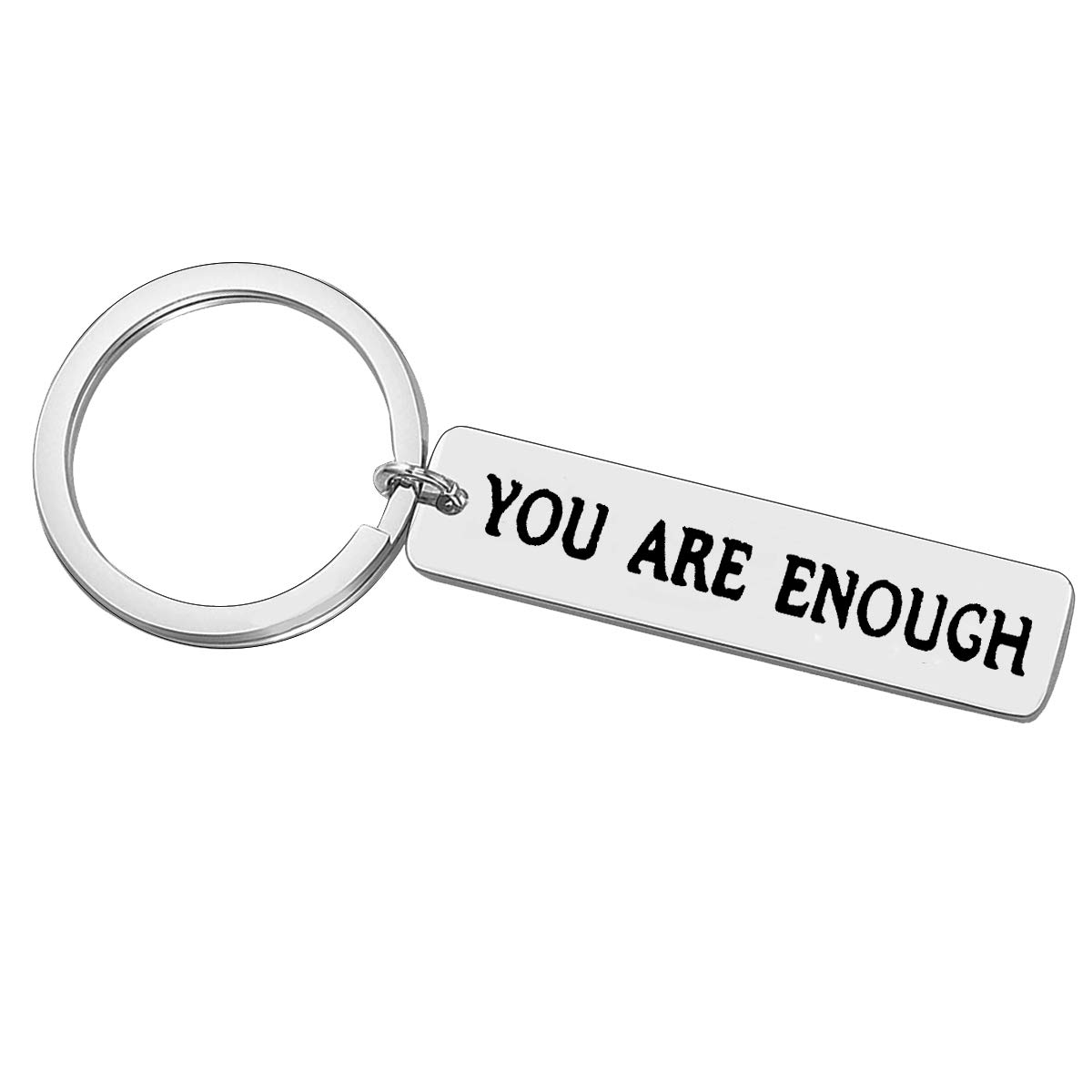 Encouragement Gift Inspirational Keyring Mental Health Gifts Depression Suicide Awareness Motivational Gifts for Teens Women Men Encouragement Gift for Friends Family Member You are Enough Keychain