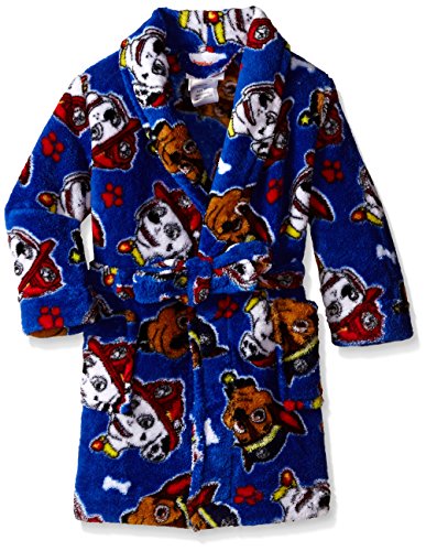 Paw Patrol Little Boys' Safety Paw'Trol Plush Character Robe, Blue, 2T