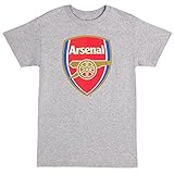 Arsenal Football Club Shield T-Shirt - Heather Grey (X-Large)
