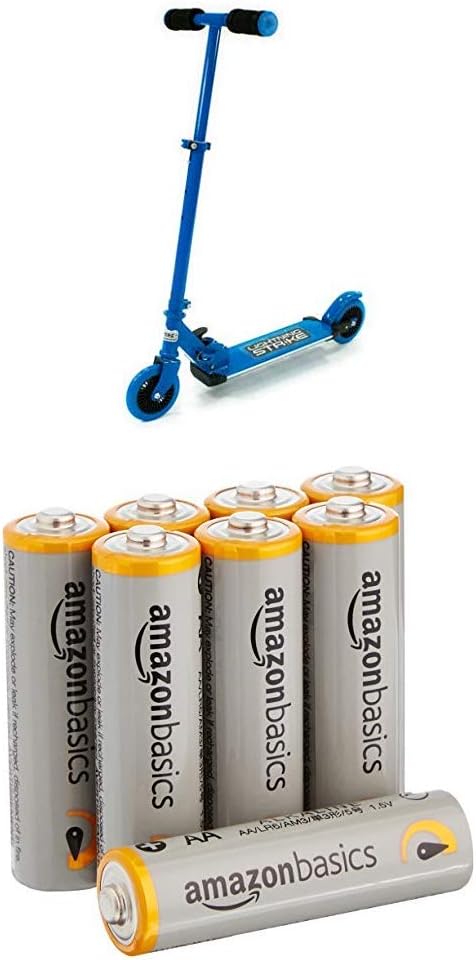OZBOZZ SV12711 Blue Lightning Strike Scooter with Motion Activated Lights with Amazon Basics Batteries