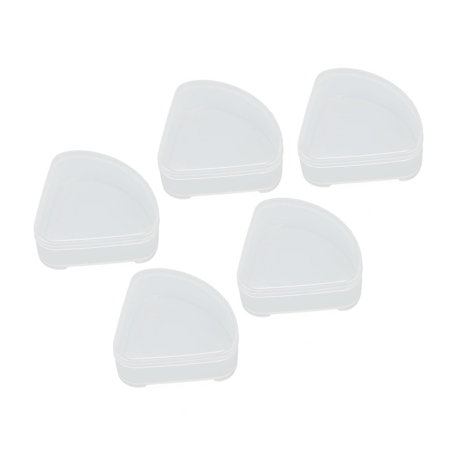 Powder Puff Storage Case, Triangle Makeup Puff Case Portable Safe Smooth Plastic for Beads for Powder Rooms