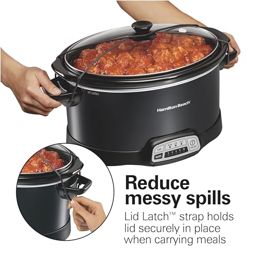 Hamilton Beach Portable 7 Quart Programmable Slow Cooker with Three