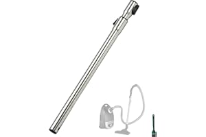 EZ SPARES Tube Compatible with Miele C1, C2, C3 Vacuums, Non Electric Telescopic Stainless Steel Pipe,35mm 1.375" Extension W