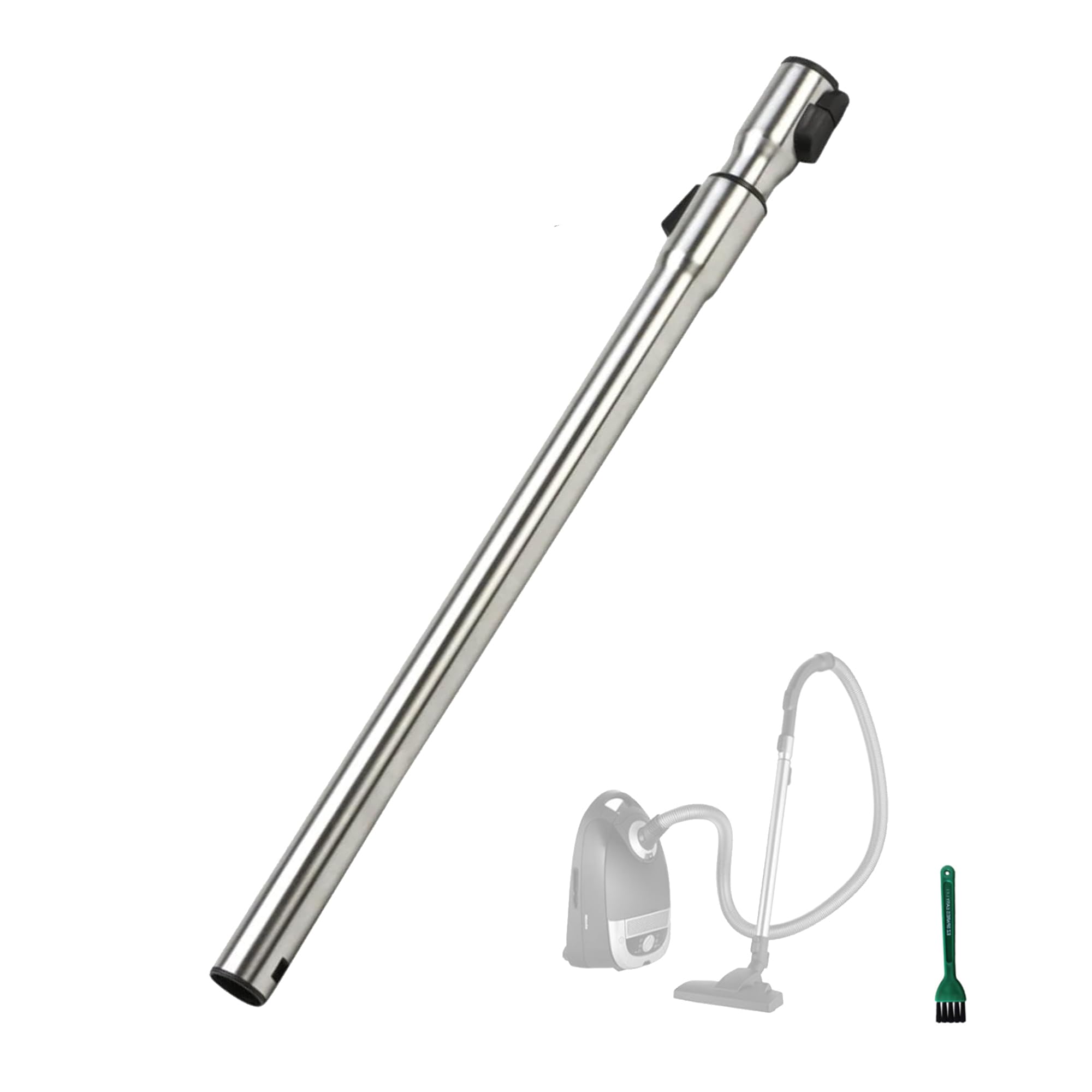 Photo 1 of EZ SPARES Tube Compatible with Miele C1, C2, C3 Vacuums, Non Electric Telescopic Stainless Steel Pipe,35mm 1.375" Extension Wand,ML Central Vacuum Cleaner Attachment Wand