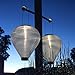 2 White Nylon Solar Hanging Lanterns, 10