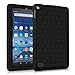 Fintie Silicone Case for Amazon Fire (Previous 5th Generation ONLY, 2015 7 inch) - [Honey Comb Series] [Kids Friendly] Light Weight Anti Slip Shockproof Back Cover (NOT Fit All-New Fire 7 2017), Black