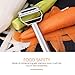 Homasy Stainless Steel Vegetable Peeler Premium Ultra Sharp Julienne Peeler with Cleaning Brush and Blade Guard