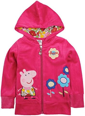 Novatx Peppa Pig Beautiful Girls Kids Spring Fall Winter Hoody Sweater Jacket,Red, 5/6Y