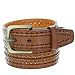 Mens Genuine Leather Triple Braided Casual Western Jeans Belt