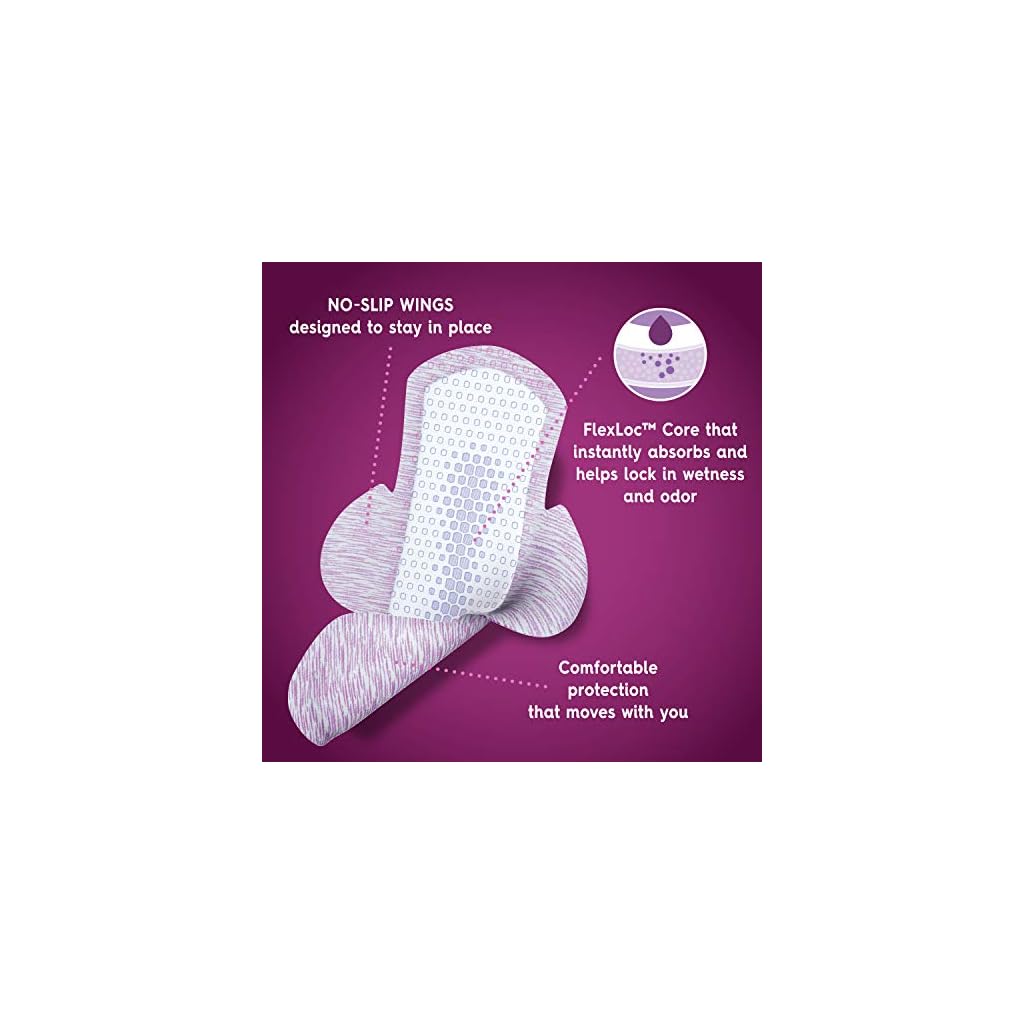 Poise Active Collection Incontinence Pads with Wings, Maximum