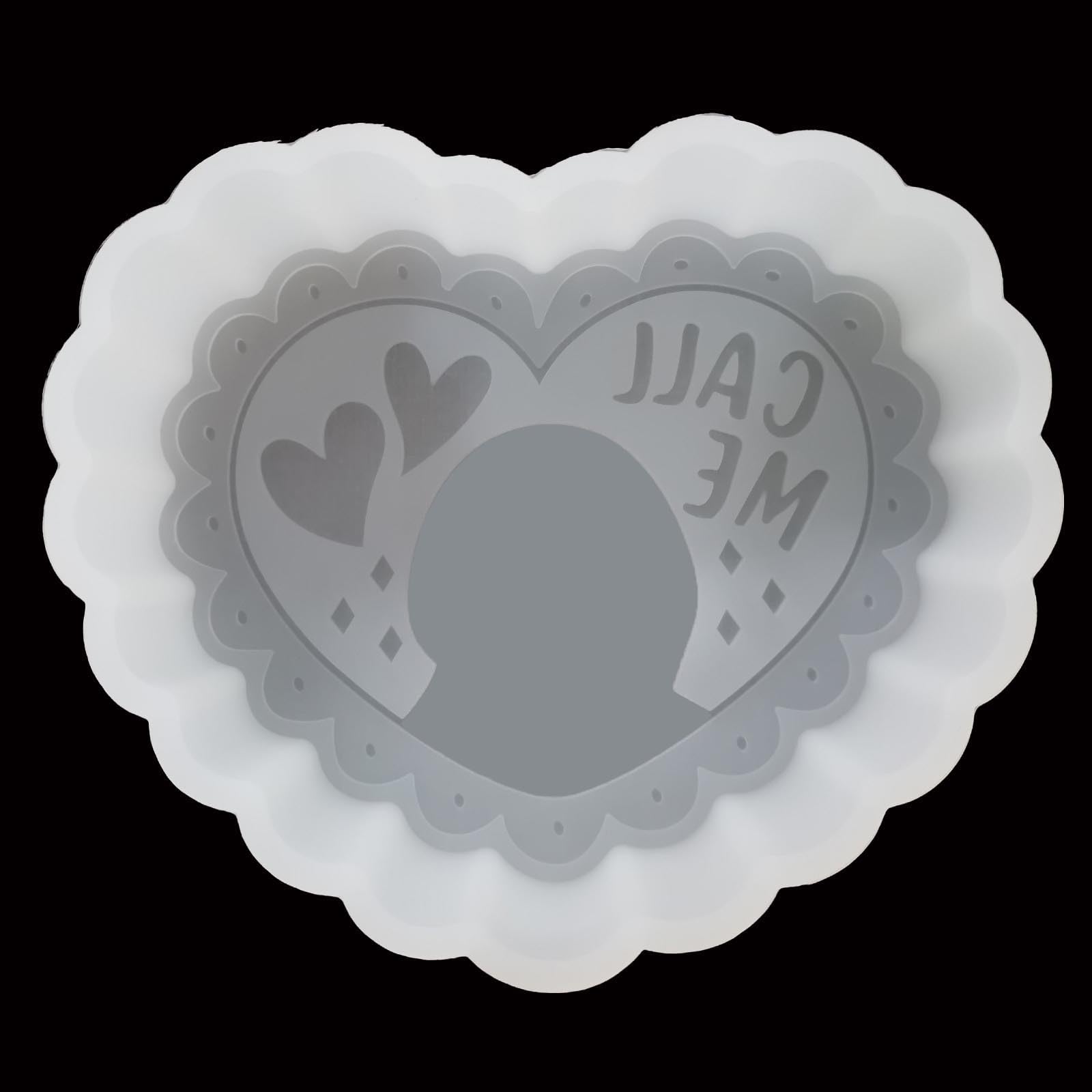 Photo 1 of (300+ Design Optional) Fuehbur Heart with Call Me Car Freshies Silicone Aroma Bead Freshener Epoxy Resin Candle Soap Chocolate Mould(for Halloween Funny and Creative Gifts)