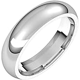 Sonia Jewels Solid 925 Sterling Silver 5mm Comfort Fit Wedding Band Ring Classic Plain Traditional - Size 9