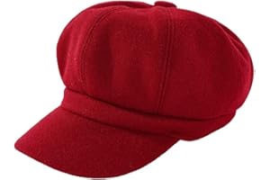 RUNGION Women Newsboy Caps Warm Visor Beret Hat Cozy Trendy Vintage Cabbie Hat for Ladies Girls