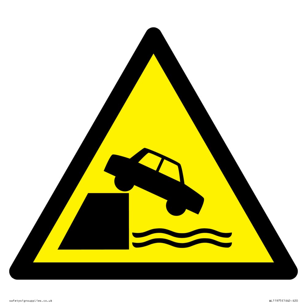 W051 Warning: Unprotected edges Sign - 200x200mm - S20