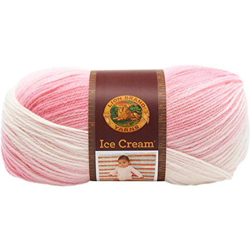 Lion Brand Yarn 923-207 Ice Cream Yarn, Strawberry