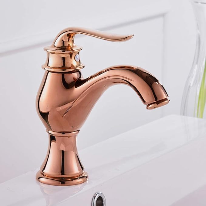 Grifo Monomando Grifos de Lavabo Latón Oro Grifo del Lavabo del baño