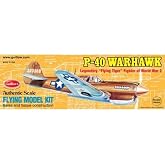 Guillow's Guillow Curtiss P-40 Warhawk | Build to fly or for static display with this entry-level set featuring die-cut parts and a 24-page booklet Made in USA