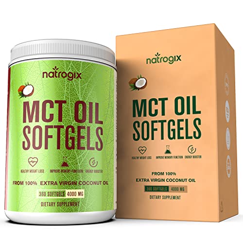 Natrogix MCT Oil Capsules/Virgin Coconut Oil Softgels, 360 Count3