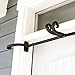 Front Door Garland Hanger - Adjustable, Heavy-Duty Cast Iron Decor | No Nails, No Damage - Brown (Single Door)