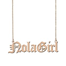 Unique Initial Name Necklace for Wife NolaGirl Best