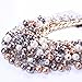 Women Cluster Necklace Crystal Faux Pearl Pendant Bib 18K Gold Plated Chain