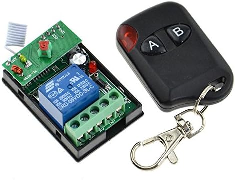 RF DC 6V Wireless Switch Transmitter Receiver Remote Control Learning Code 433Mhz 1CH Round Type