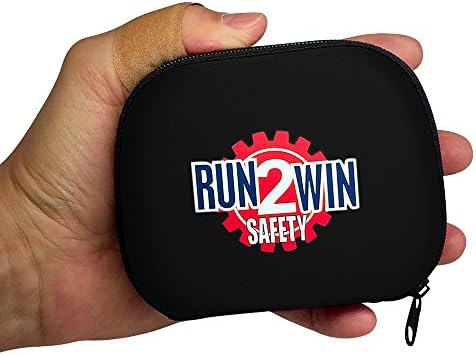 Mini First Aid Kit for Hiking &amp; Camping, 100-Piece Small Durable Lightweight, Ideal for Travel Safety Backpacking Car Boat or Kids, Fully Stocked USA Fresh Basic Home Medical Supplies Portable (Black)