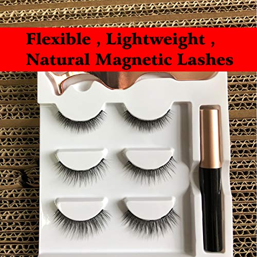 Magnetic Eyeliner and Eyelash Kit Natural Look Waterproof and Smudge Resistant No Glue Easier To Use Than Traditional Magnetic Eyelashes