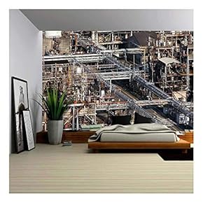 Chemical Plant - Removable Wall Mural | Self-Adhesive Large Wallpaper - 66x96 inches