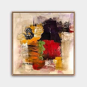 Framed Canvas Wall Art Modern Texture Painting Canvas Prints Home Artwork Decoration for Living Room,Bedroom - 16x16 inches