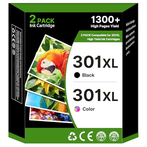 301XL Cartridges Replacement for HP 301 Black and Colour Cartridges for HP 301XL Cartridges for HP Envy 4500 5530 5532 5534 Deskjet 2540 2510 1510 2050 1050a 2050a 3050a Officejet 4630 2620 463002