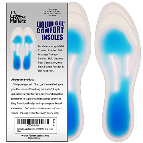 Galleon FootMatters Liquid Gel Comfort Insoles Gel Massage Therapy Insoles Help Improve