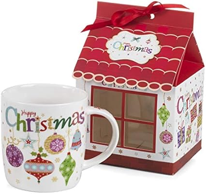 Idee Regalo Natale Amazon.Paben Noel Tazza Colazione Natalizia In Porcellana Con Simpatica Scatola Casetta Idea Regalo Natale Amazon It Casa E Cucina