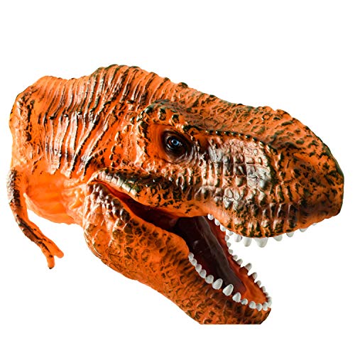 DLseego Dinosaur Hand Puppets Toys Soft Rubber Realistic Spines Dragon Role Play Toy for Kids and Adult-Tyrannosaurus - Thumbnail 2