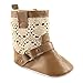 Luvable Friends Unisex Baby Crib Shoes, Tan Lace, 0-6 Months