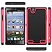 ZTE Lever Case, LK [Shock Absorption ] Impact Resistant Hybrid Dual Layer Armor Defender Protective Case Cover for ZTE Lever LTE (Hot Pink)