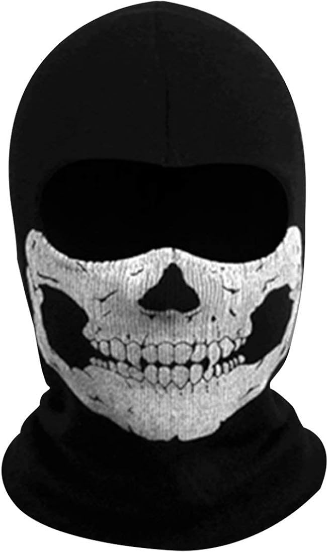 Ghost Call Of Duty Knitted Balaclava Face Mask - Skull Design, Airsoft Cosplay Hood