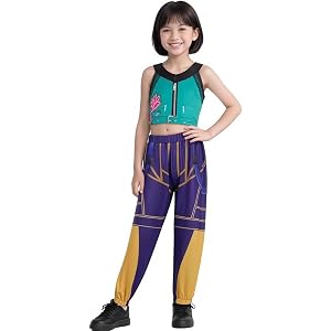 Lgandpg Kids Costume for Girls Pop Singers Fancy Dress Halloween Outfits Include T-Shirt Pants