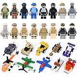 Mini Building Blocks Sets 26 Pack, Mini Figures Toys & Mini Building Vehicles Set Includes 16 Minifigures + 10 Vehicle Building Blocks (Styles May Vary from Image)