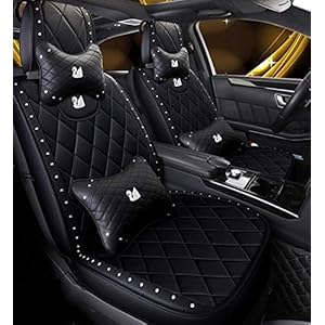 Nieuwe vijfzitter Car Seat Universal Four Seasons volledige set van Car Seat Cover hoogwaardig leer Materiaal (Color…