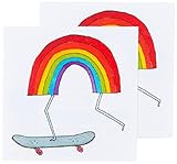 Tattly Temporary Tattoos, Rainbow Skateboard, 0.1 Ounce