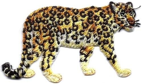 LEOPARD Iron On Patch Jungle Zoo Wild Animals
