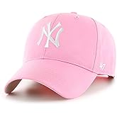 47 New York Yankees Hat Toddler Boys Girls (1-4 Years) MVP Adjustable Baseball Cap, Rose Pink, One Size